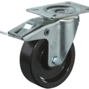 Talpas kerék 100 L420.B20.100 forgó fékes villa hőálló fekete terh: 150kg (BS) Autentikus