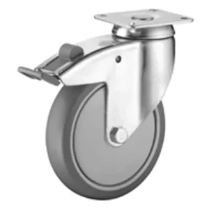 Utolsó esély Talpas kerék 125 C120.A85.125 forgó fékes villa szürke terhelhető: 100kg (BS)