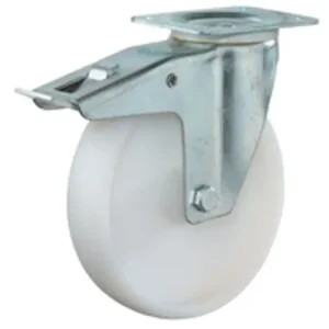 Pénzvisszafizetés Talpas kerék 125 L420.B10.125 forgó fékes villa PA fehér terhelhető: 175kg (BS)