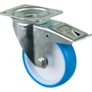 Talpas kerék 150 L420.B36.150 forgó fékes villa kék terhelhető: 230kg (BS) Csak ma