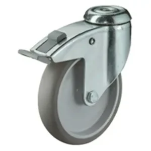 Hátfuratos kerék 100 C121.A80.100 forgó villa fékes szürke terhelhető:80kg(BS) Alacsony ár