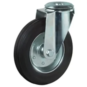 Utolsó esély Hátfuratos kerék 80 L101.B55.080 forgó villa fekete terhelhető: 50kg (BS)