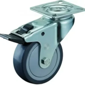 Autentikus Talpas kerék 100 A320.A85.100 forgó fékes villa szürke terhelhető 70kg(BS)