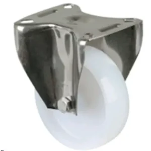 Talpas kerék 100 H110.A90.100 inox PA fehér fixvillás terhelhető: 130kg (BS) Újdonság