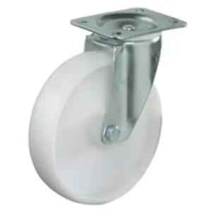 Kiváló minőség Talpas kerék 100 L400.B10.100 forgó villa PA fehér terhelhető: 125kg(BS)