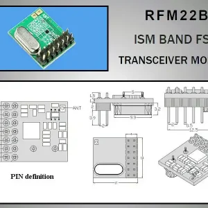 Miniatűr RF adó-vevő +17dBm/-118dBm 868MHz DIP RFM22B-868-D Utolsó esély