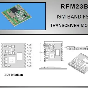 Pénzvisszafizetés Miniatűr RF adó-vevő +13dBm/-118dBm 868MHz SMD RFM23B-868-S2