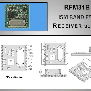 Eredeti Miniatűr RF vevő -118dBm 915MHz SMD RFM31B-915-S1