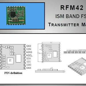 RFM42B-433-S2 Miniatűr RF adó +20dBm 433MHz SMD RFM42B-433-S2 Kedvezmény
