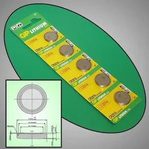 3V 90mAh lítium elem GP CR2016-C5 BAT CR2016 Biztonságos fizetés