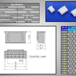 Vedd meg most Egysoros csatlakozó dugó anya (üres ház) JST-XH 2p. táv. 2.5mm CSAT-18021/A
