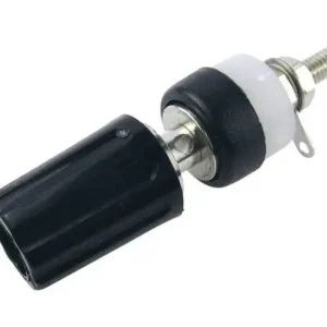 4mm banánhüvely fekete 250V 15A CSAT-B115/1B Eredeti