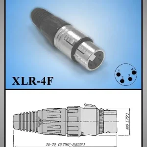 XLR aljzat 4p. (lengő) XLR-4F Gyors szállítás