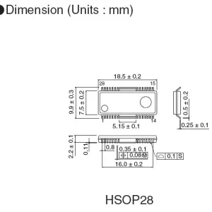5-CH MOTOR DRIVER 13.5V 1.7W 28p. AM5868S Népszerű