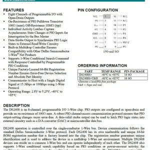 1-Wire 8-Channel Addressable Switch 16p.SMD DS2408S Prémium