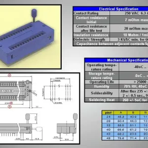 28p. DIP TEXTOOL IC foglalat IC-SWE 28P Gyors szállítás