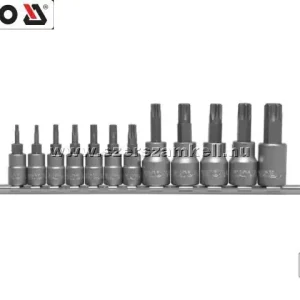 Alacsony ár Yato furatos torx-dugókulcs készlet 1/4" és 3/8" T8-T55 (11db-os)