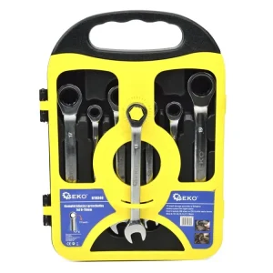 Expressz szállítás Geko racsnis csillag-villáskulcs készlet, 8-19mm, 7db