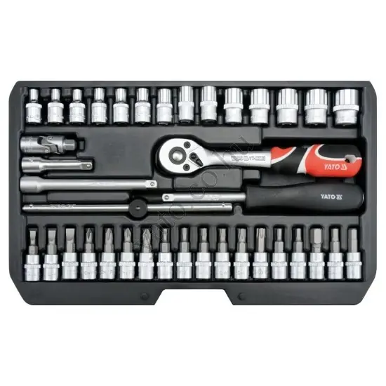 Vedd meg most Yato dugókulcs készlet racsnis hajtókarral, 1/4", 38db-os