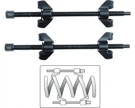 Yato rugóösszehúzó (tekercsrugó összenyomó) 370mm 82mm Kiárusítás