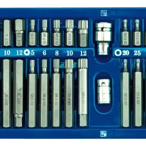 Autentikus Vorel bitkészlet, Imbusz, Torx és Spline, 30-75mm, 40db