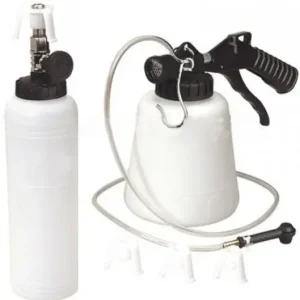 Autentikus Geko vákuumos fék légtelenítő készlet adapterekkel, 0.75l