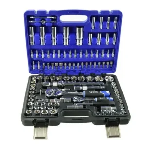 Korlátozott ajánlat Geko dugós és torxkulcs készlet, CrV acél, 108db