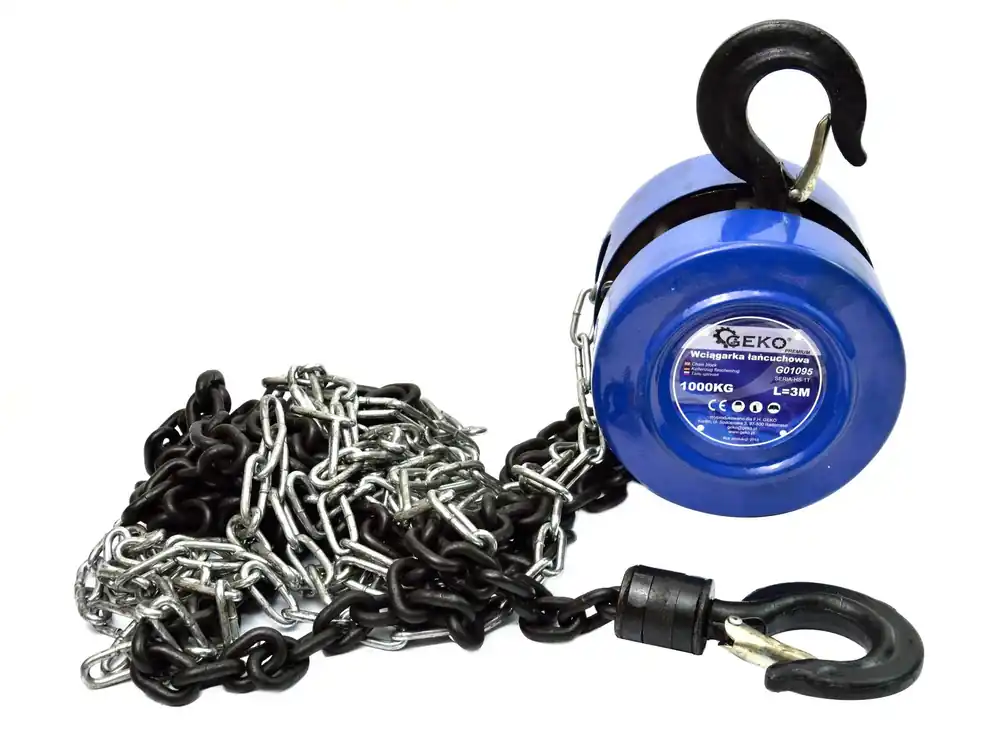 Geko Premium csörlős láncos emelő, 1t, 3m Eredeti