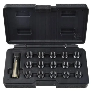 Geko gyújtógyertya menetjavító készlet, M14x1.25mm, 16 részes Újdonság