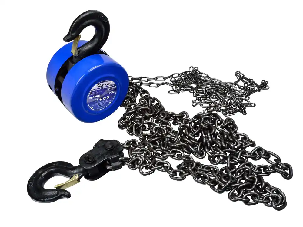 Geko Premium csörlős láncos emelő, 2T, 3m Csak ma