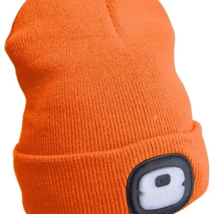 Népszerű Extol Light kötött sapka akkus LED homloklámpával, USB, 4x25lm, narancs