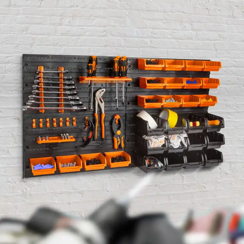 Fali rendszerező, szerszámtartó, 4 db tábla, 47x27cm Újdonság