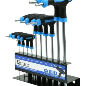 Vedd meg most Geko T-típusú Torx csavarhúzó készlet, T9-T50, 10db