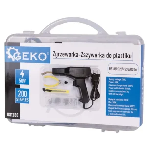 Geko műanyag hegesztő és tűzőgép készlet, 200db kapocs, 50W Eredeti