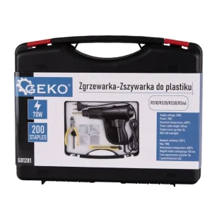 Geko műanyag hegesztő és tűzőgép készlet, 200db kapocs, 70W Kedvezmény