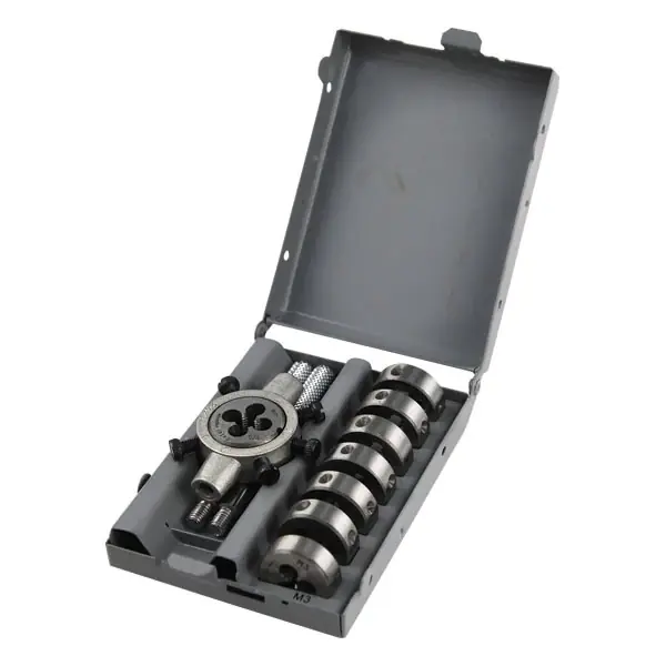 Menetmetsző készlet M3-M12 (9db-os) hajtókarral együtt Újdonság