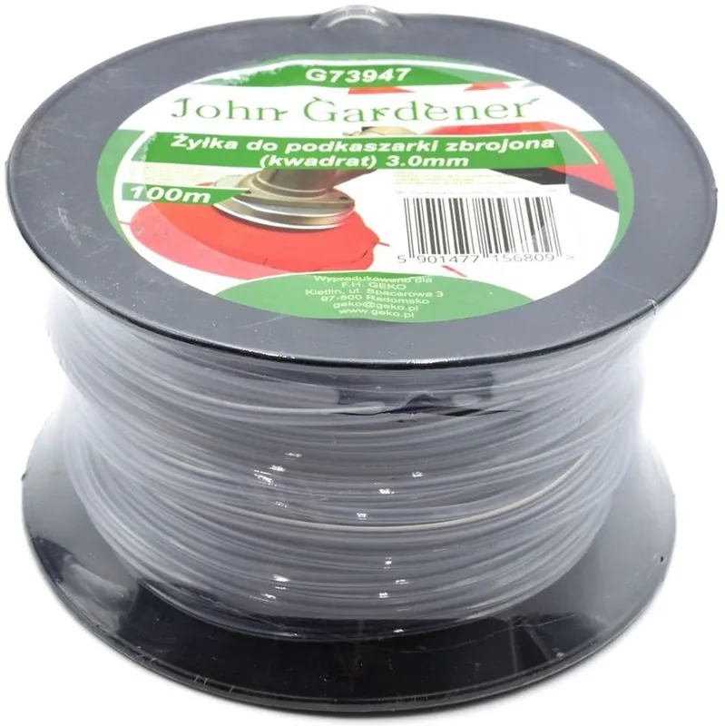 Geko John Gardener fűnyíró damil, megerősített, négyzet, 3mm, 100m Korlátozott ajánlat