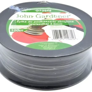 Autentikus Geko John Gardener fűnyíró damil, megerősített, csillag, 3mm, 100m
