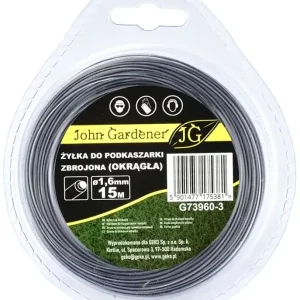 Ajánlat Geko John Gardener fűnyíró damil, megerősített, kerek, 1.6mm, 15m