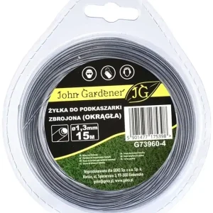 Geko John Gardener fűnyíró damil, megerősített, kerek, 1.3mm, 15m Expressz szállítás