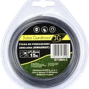 Csak ma Geko John Gardener fűnyíró damil, megerősített, négyzet, 1.6mm, 15m