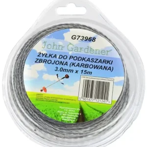 Geko John Gardener fűnyíró damil, megerősített, hullámos, 3mm, 15m Gyors szállítás