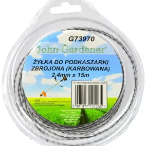 Újdonság Geko John Gardener fűnyíró damil, megerősített, hullámos, 2.4mm, 15m
