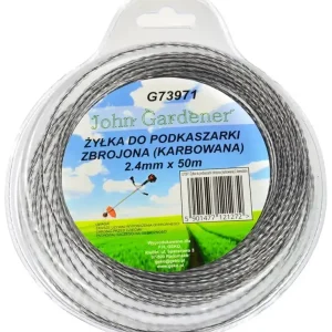 Legjobb ár Geko John Gardener fűnyíró damil, megerősített, hullámos, 2.4mm, 50m