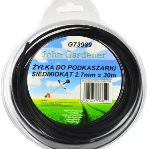 Geko John Gardener fűnyíró damil, hétszögletű, 2.7mm, 30m Prémium