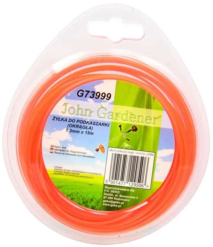 Rendeld meg most Geko John Gardener fűnyíró damil, kerek, 1.3mm, 15m