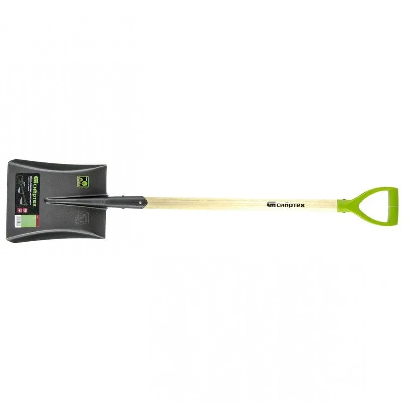 Alacsony ár Sibrtech lapát, négyszögletű, acél, fa nyéllel, 250x295x1150mm