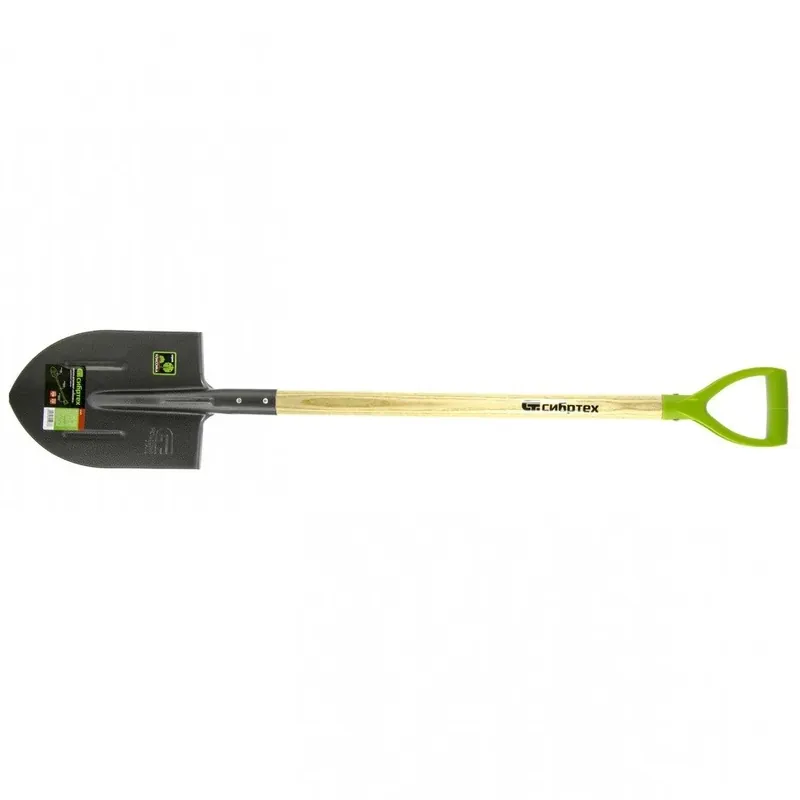 Sibrtech lapát, lekerekített, acél, fa nyéllel, 210x290x1150mm Akció