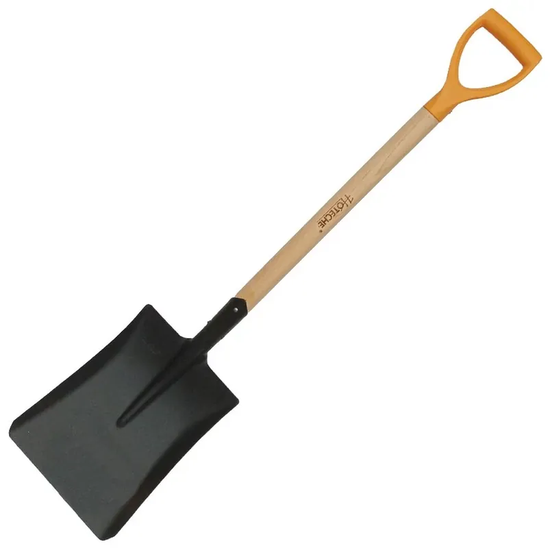Újdonság Hoteche építőipari lapát, rövid fa nyéllel, D-markolat, 1m