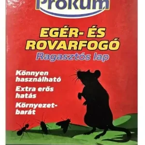 Prokum rágcsáló- és rovarfogó ragasztós lap, 16.5x12cm Kiváló minőség